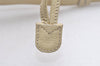 Authentic GUCCI Vintage Shoulder Drawstring Bag Leather Cream White Junk 5132K