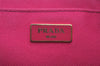 Authentic PRADA Canapa M Canvas 2Way Shoulder Crossbody Tote Hand Bag Pink 5133I