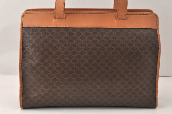 Authentic CELINE Macadam Blason Shoulder Tote Bag PVC Leather Brown 5133K