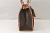 Authentic CELINE Macadam Blason Shoulder Tote Bag PVC Leather Brown 5133K
