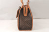 Authentic CELINE Macadam Blason Shoulder Tote Bag PVC Leather Brown 5133K