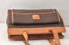 Authentic CELINE Macadam Blason Shoulder Tote Bag PVC Leather Brown 5133K