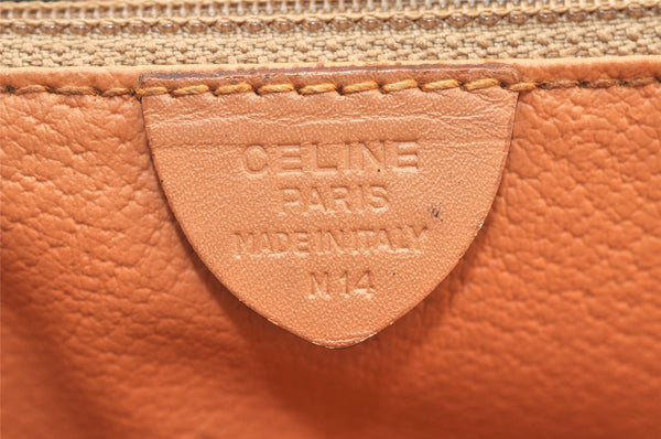 Authentic CELINE Macadam Blason Shoulder Tote Bag PVC Leather Brown 5133K