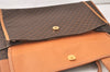 Authentic CELINE Macadam Blason Shoulder Tote Bag PVC Leather Brown 5133K