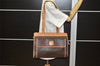 Authentic CELINE Macadam Blason Shoulder Tote Bag PVC Leather Brown 5133K