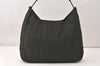 Authentic PRADA Nylon Tessuto Leather Shoulder Bag Green 5134K