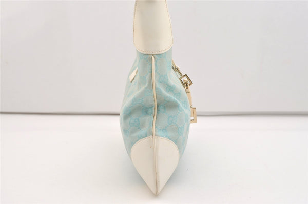 Authentic GUCCI Kandinsky Shoulder Bag GG Canvas Leather 0014057 Blue 5135J