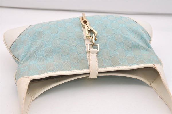 Authentic GUCCI Kandinsky Shoulder Bag GG Canvas Leather 0014057 Blue 5135J