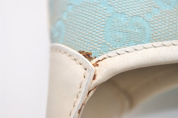 Authentic GUCCI Kandinsky Shoulder Bag GG Canvas Leather 0014057 Blue 5135J