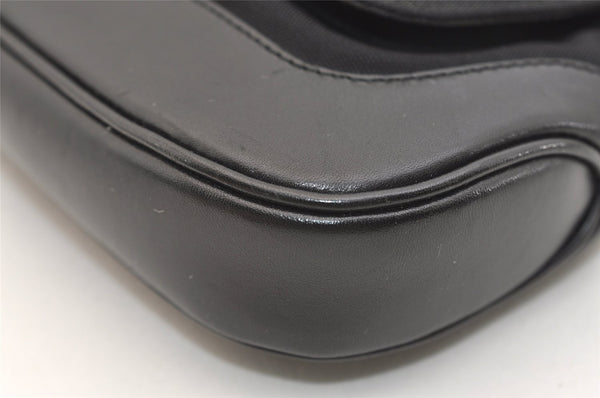 Authentic GUCCI Jackie Shoulder Hand Bag Canvas Leather 0013824 Black 5136J