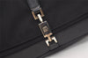 Authentic GUCCI Jackie Shoulder Hand Bag Canvas Leather 0013824 Black 5136J