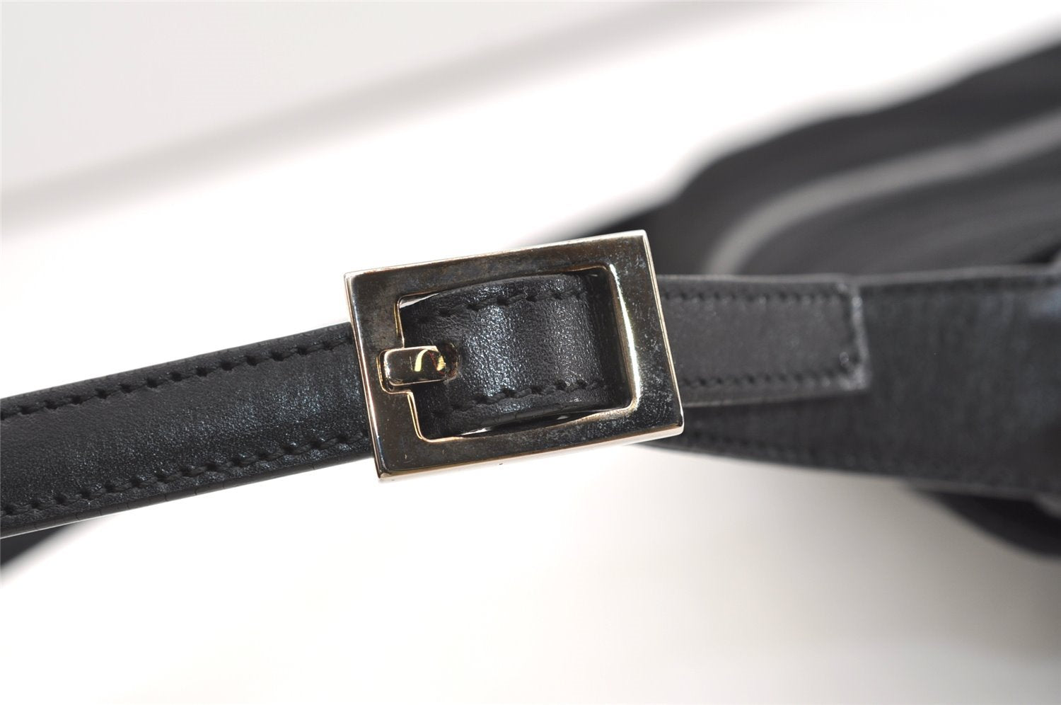 Authentic GUCCI Jackie Shoulder Hand Bag Canvas Leather 0013824 Black 5136J