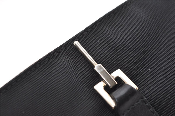 Authentic GUCCI Jackie Shoulder Hand Bag Canvas Leather 0013824 Black 5136J