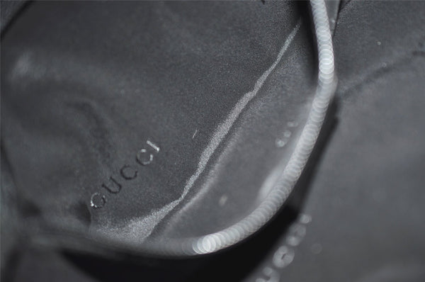 Authentic GUCCI Jackie Shoulder Hand Bag Canvas Leather 0013824 Black 5136J