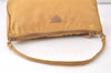 Authentic PRADA Nylon Tessuto Hand Bag Pouch Purse Yellow 5136K