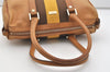 Authentic GUCCI Sherry Line Hand Boston Bag Leather Canvas 0000851 Brown 5137J