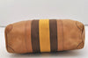 Authentic GUCCI Sherry Line Hand Boston Bag Leather Canvas 0000851 Brown 5137J