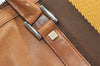 Authentic GUCCI Sherry Line Hand Boston Bag Leather Canvas 0000851 Brown 5137J