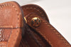 Authentic CELINE Vintage Clutch Hand Bag Purse Leather Brown 5137K
