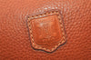 Authentic CELINE Vintage Clutch Hand Bag Purse Leather Brown 5137K