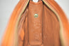 Authentic CELINE Vintage Clutch Hand Bag Purse Leather Brown 5137K