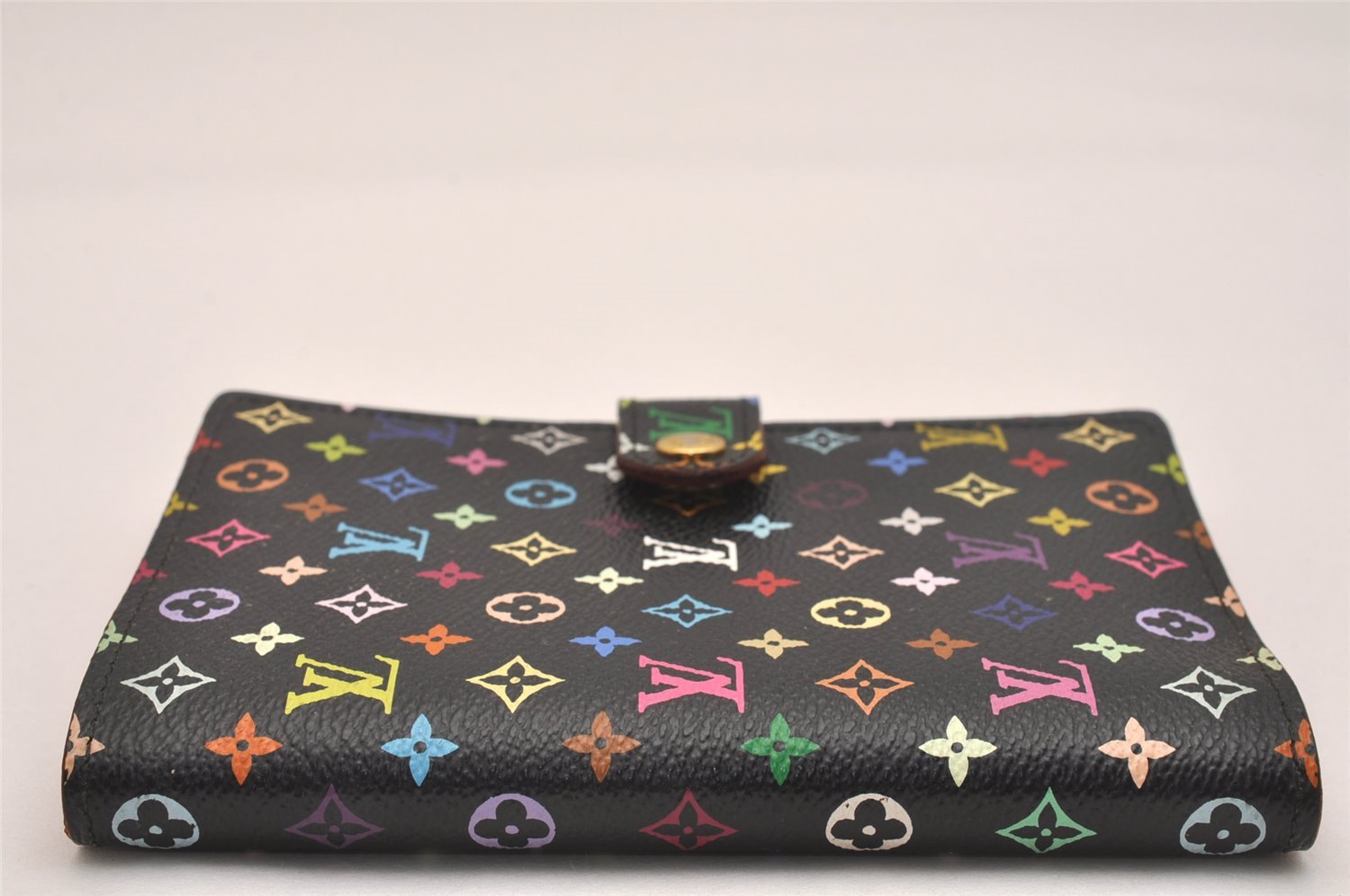 Auth Louis Vuitton Monogram Multicolor Agenda PM Notebook Cover Black Box 5138J