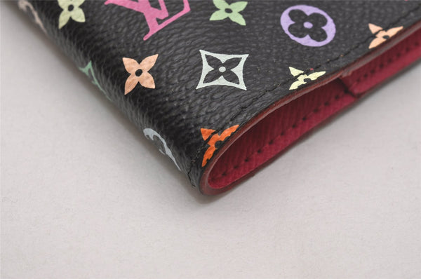 Auth Louis Vuitton Monogram Multicolor Agenda PM Notebook Cover Black Box 5138J