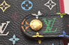 Auth Louis Vuitton Monogram Multicolor Agenda PM Notebook Cover Black Box 5138J