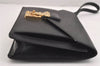 Authentic Louis Vuitton Epi Sellier Dragonne Clutch Bag Black M52612 LV 5139J