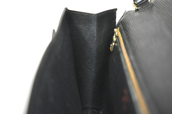 Authentic Louis Vuitton Epi Sellier Dragonne Clutch Bag Black M52612 LV 5139J