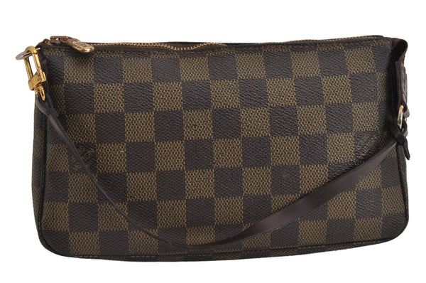 Authentic Louis Vuitton Damier Pochette Accessoires Pouch Purse N51985 LV 5140J