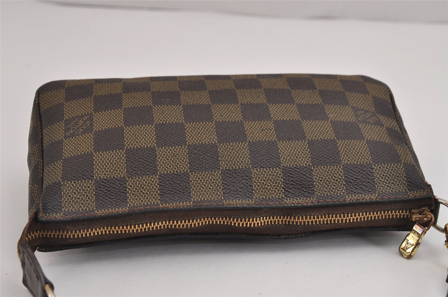 Authentic Louis Vuitton Damier Pochette Accessoires Pouch Purse N51985 LV 5140J