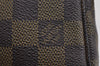 Authentic Louis Vuitton Damier Pochette Accessoires Pouch Purse N51985 LV 5140J