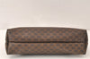 Authentic CELINE Macadam Blason Pattern Clutch Hand Bag PVC Leather Brown 5140K