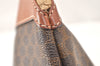 Authentic CELINE Macadam Blason Pattern Clutch Hand Bag PVC Leather Brown 5140K