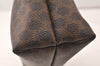 Authentic CELINE Macadam Blason Pattern Clutch Hand Bag PVC Leather Brown 5140K