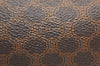 Authentic CELINE Macadam Blason Pattern Clutch Hand Bag PVC Leather Brown 5140K