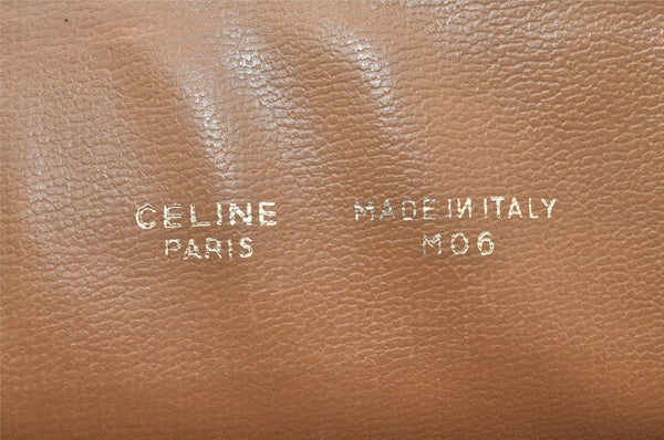 Authentic CELINE Macadam Blason Pattern Clutch Hand Bag PVC Leather Brown 5140K