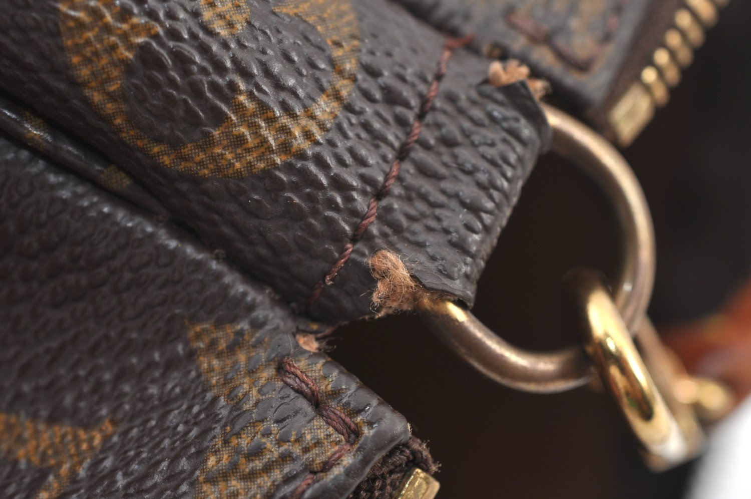 Authentic Louis Vuitton Monogram Pochette Accessoires Pouch M51980 Junk 5141J