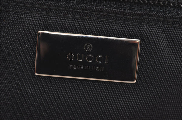 Authentic GUCCI Vanity Hand Bag Purse Nylon Enamel 0390951 Black 5143K