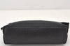 Authentic GUCCI Cosmetic Pouch Purse GG Canvas Leather 115237 Black 5144K