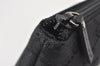 Authentic GUCCI Cosmetic Pouch Purse GG Canvas Leather 115237 Black 5144K