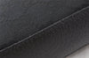 Authentic GUCCI Cosmetic Pouch Purse GG Canvas Leather 115237 Black 5144K
