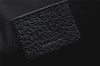 Authentic GUCCI Cosmetic Pouch Purse GG Canvas Leather 115237 Black 5144K