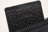 Authentic GUCCI Cosmetic Pouch Purse GG Canvas Leather 115237 Black 5144K