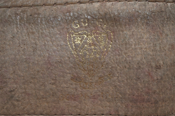 Authentic GUCCI Shoulder Cross Body Bag Purse GG PVC Leather Brown Junk 5146I