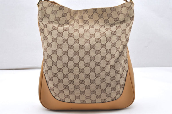 Authentic GUCCI Bamboo 2Way Shoulder Bag GG Canvas Leather 0014058 Brown 5146K