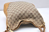 Authentic GUCCI Bamboo 2Way Shoulder Bag GG Canvas Leather 0014058 Brown 5146K