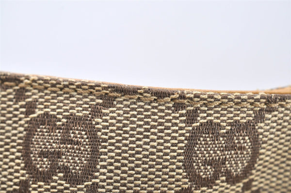 Authentic GUCCI Bamboo 2Way Shoulder Bag GG Canvas Leather 0014058 Brown 5146K
