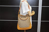 Authentic GUCCI Bamboo 2Way Shoulder Bag GG Canvas Leather 0014058 Brown 5146K